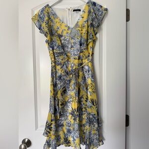 Tommy Hilfiger Yellow and Blue Ruffled Sundress
